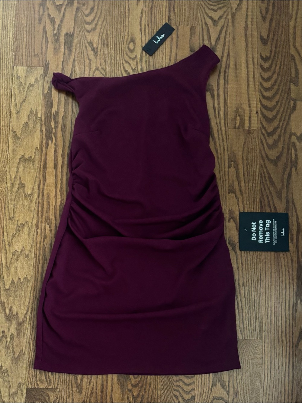 Lulu's One-Shoulder Ruched Bodycon Dress